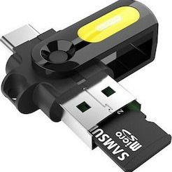 Ezra OC03 Card Reader με αντάπτορα Type C Μαύρο Ezra OC03 Card Reader με αντάπτορα Type C Μαύρο