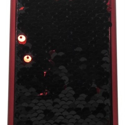 Back Cover Θήκη Σιλικόνης Με Παγιέτες Κόκκινο (Samsung Galaxy J3 2016)