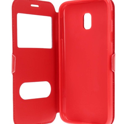 Oba Style Θήκη Book Με Call Display Και Δυνατότητα Απάντησης Κόκκινο (Samsung Galaxy J3 2017)