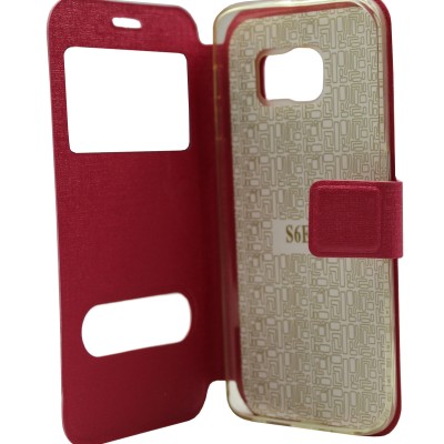 Oba Style Θήκη Book Δερματίνης Με Call Display Και Δυνατότητα Απάντησης Φούξια (Samsung Galaxy S6 Edge)