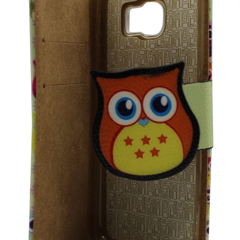 Θήκη Book Wallet Πορτοφόλι Με Σχέδιο Κουκουβάγιες (Samsung Galaxy S6 Edge)