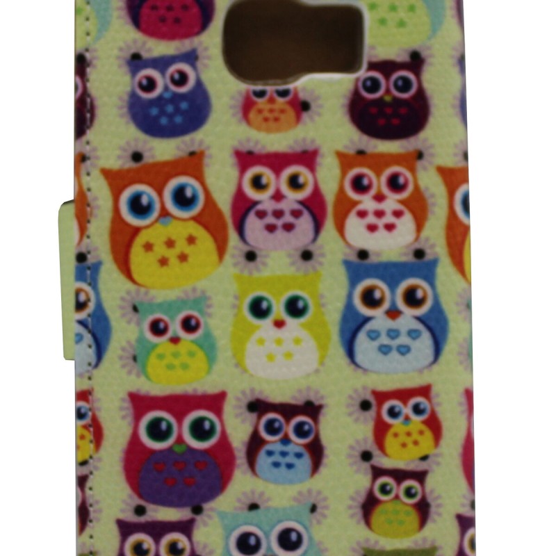Θήκη Book Wallet Πορτοφόλι Με Σχέδιο Κουκουβάγιες (Samsung Galaxy S6 Edge)