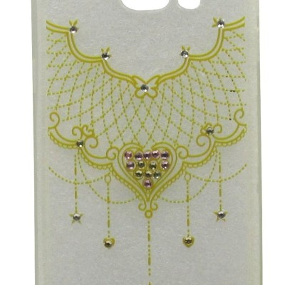 Back Cover Θήκη Με Στρασάκια Και Σχέδιο Καρδιά (Samsung Galaxy S6 Edge)